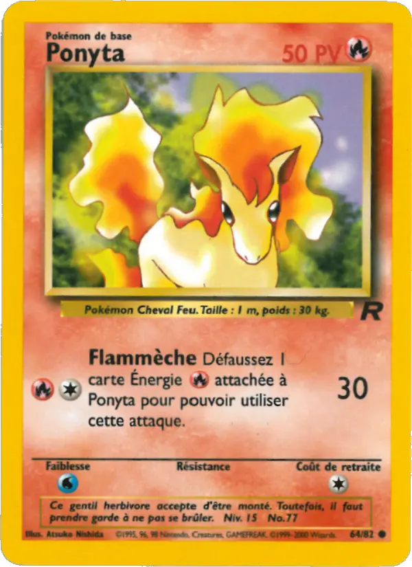 Ponyta — Carte Pokémon 64 Team Rocket