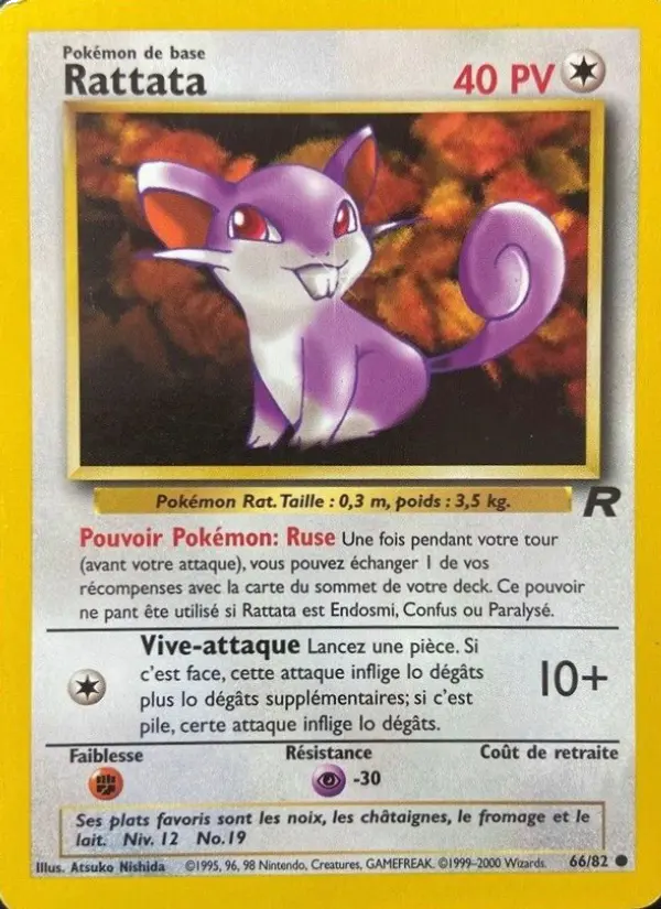 Rattata — Carte Pokémon 66 Team Rocket