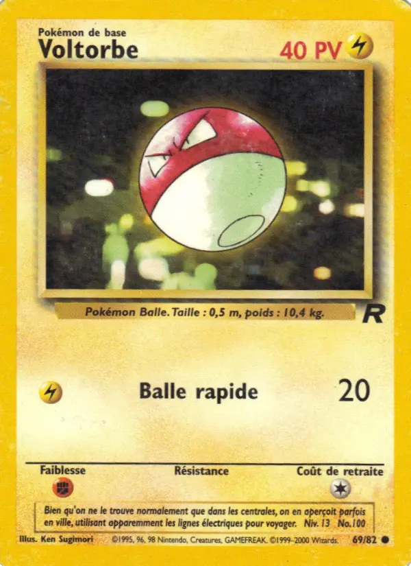 Voltorbe — Carte Pokémon 69 Team Rocket