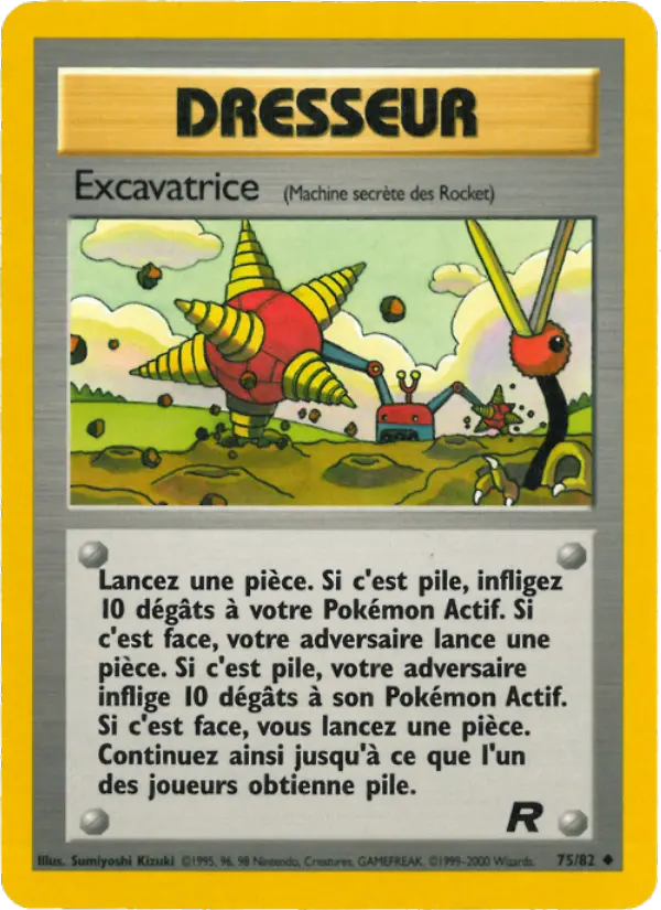 Excavatrice — Carte Pokémon 75 Team Rocket
