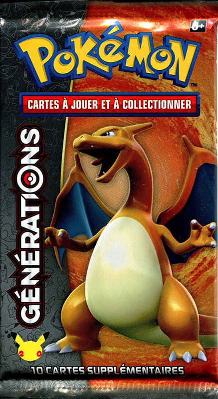 Booster Pokémon Générations illustration Dracaufeu, scellé français