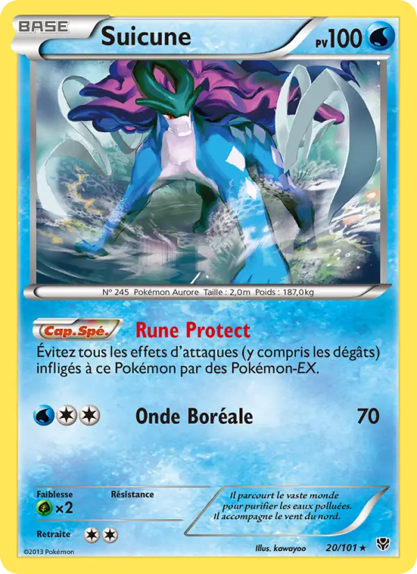 Suicune — Carte Pokémon 20 Explosion Plasma