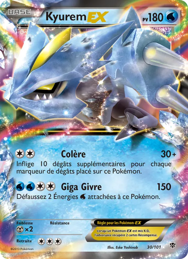 Kyurem EX — Carte Pokémon 30 Explosion Plasma