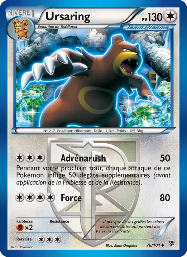 Ursaring — Carte Pokémon 76 Explosion Plasma