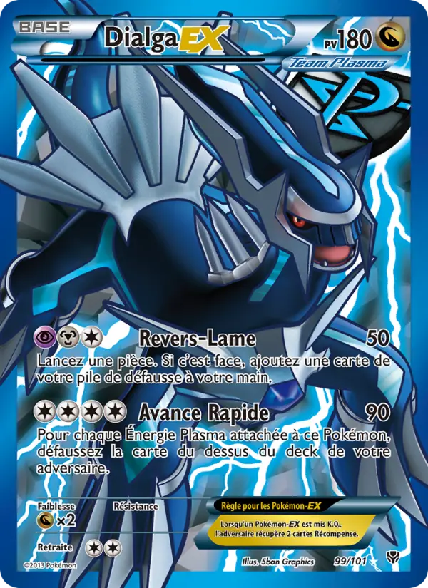 Dialga EX — Carte Pokémon 99 Explosion Plasma