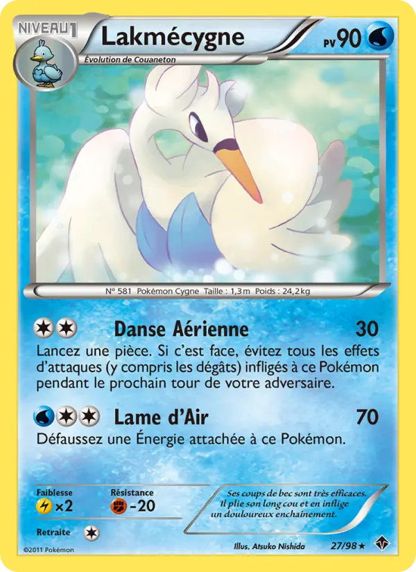 Lakmécygne — Carte Pokémon 27 Pouvoirs Émergents
