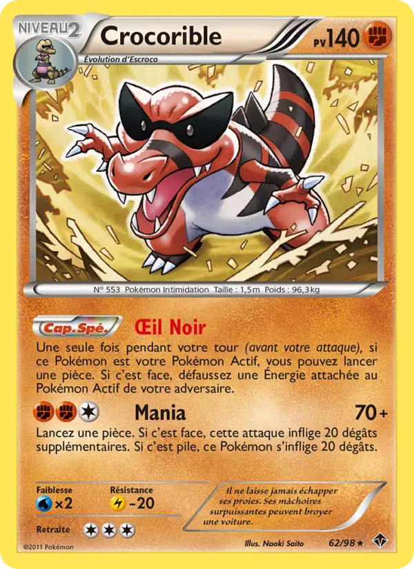 Crocorible — Carte Pokémon 62 Pouvoirs Émergents