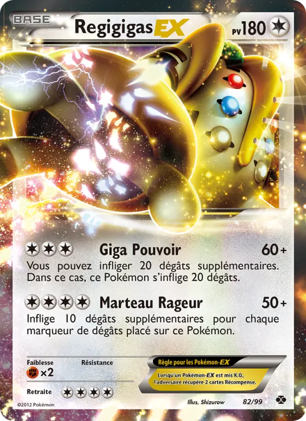 Regigigas-EX — Carte Pokémon 82 Destinées Futures