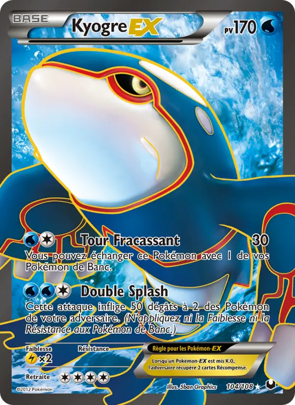 Kyogre-EX — Carte Pokémon 104 Explorateurs Obscurs