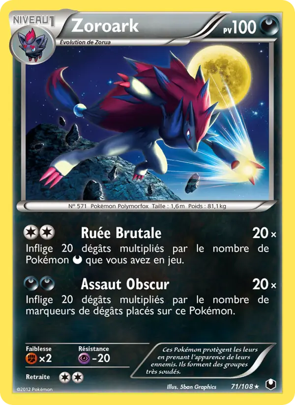 Zoroark — Carte Pokémon 71 Explorateurs Obscurs
