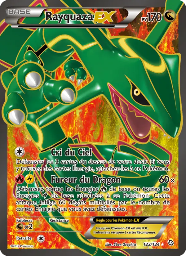 Rayquaza-EX — Carte Pokémon 123 Dragons Éxaltés