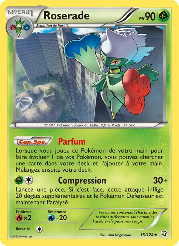 Roserade — Carte Pokémon 15 Dragons Éxaltés