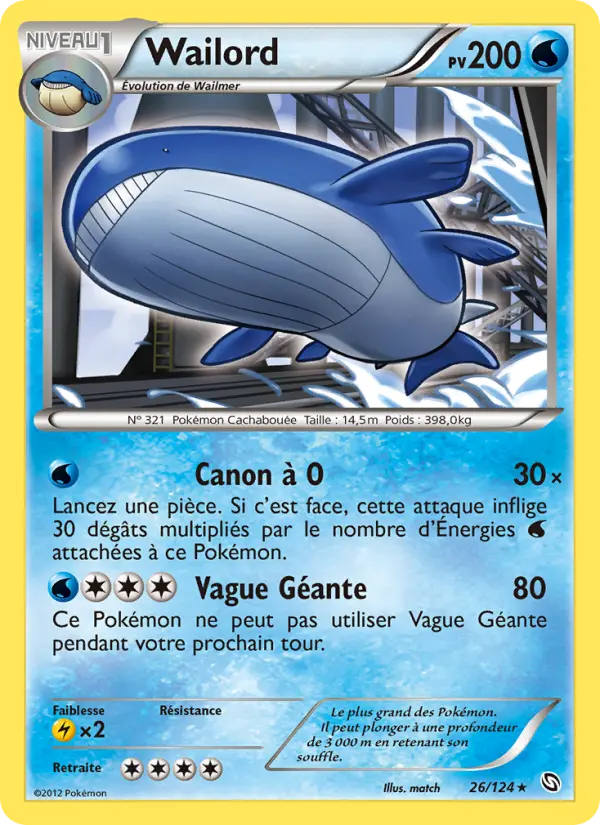 Wailord — Carte Pokémon 26 Dragons Éxaltés