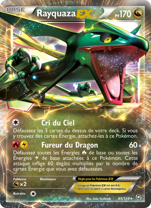 Rayquaza-EX — Carte Pokémon 85 Dragons Éxaltés