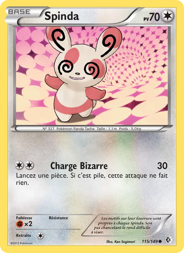 Spinda — Carte Pokémon 115 Frontières Franchies