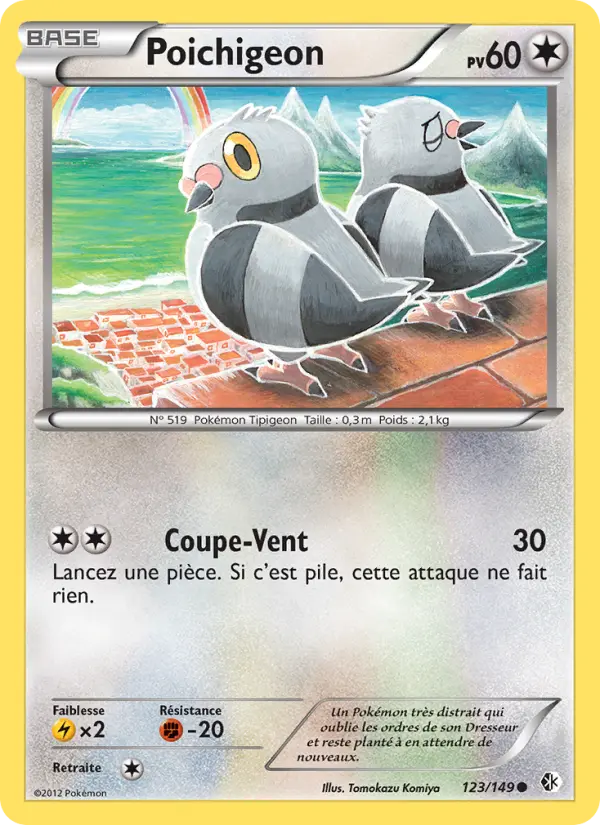 Poichigeon — Carte Pokémon 123 Frontières Franchies