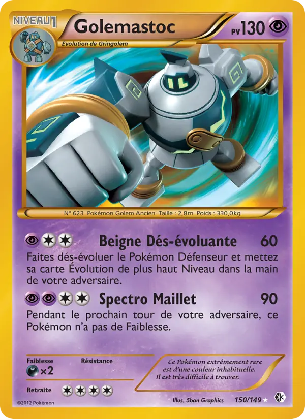 Golemastoc — Carte Pokémon 150 Frontières Franchies