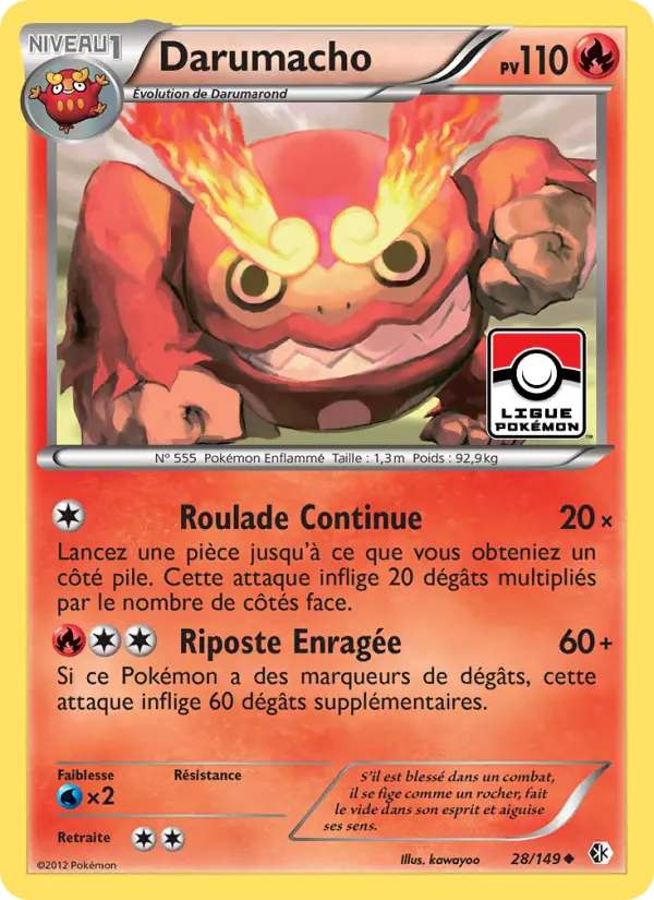 Darumacho — Carte Pokémon 28 Frontières Franchies