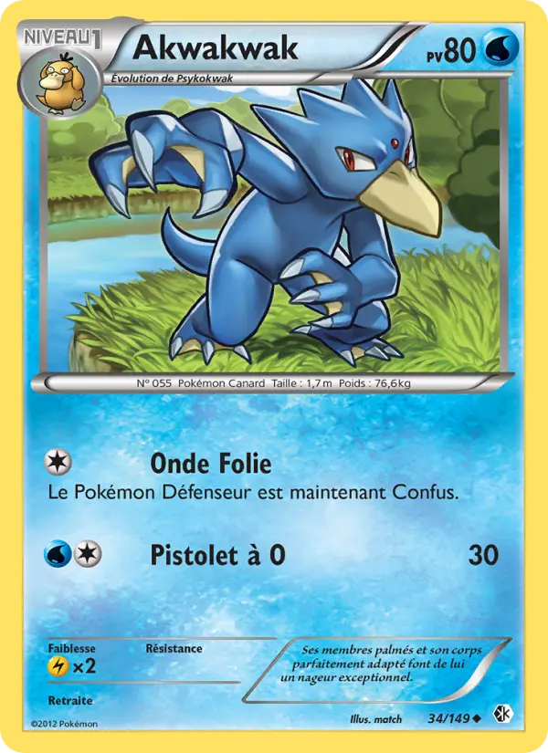 Akwakwak — Carte Pokémon 34 Frontières Franchies