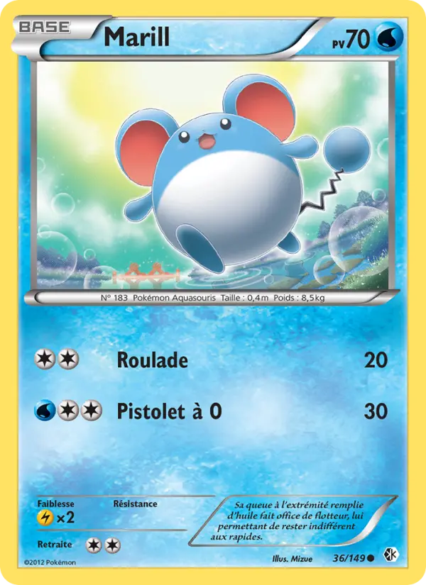 Marill — Carte Pokémon 36 Frontières Franchies