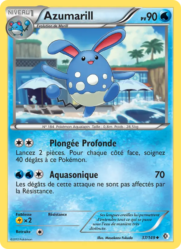 Azumarill — Carte Pokémon 37 Frontières Franchies