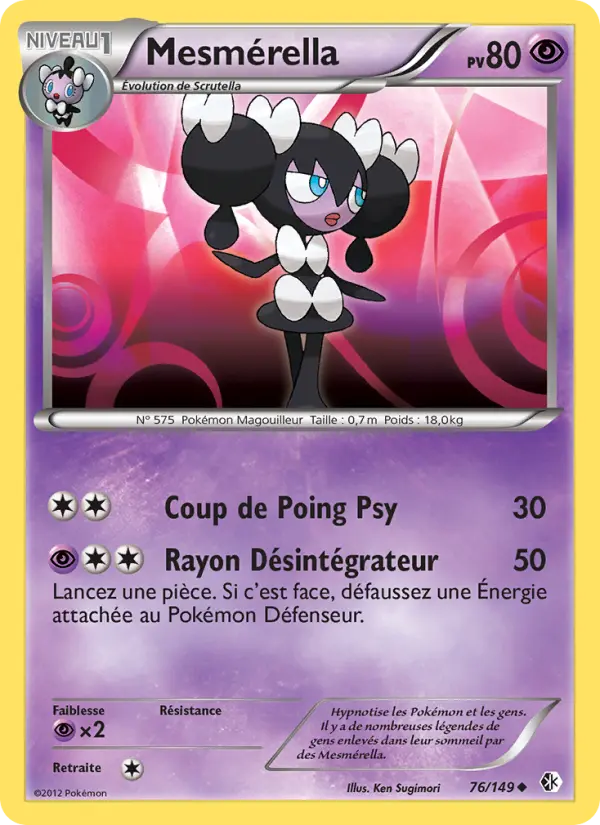 Mesmérella — Carte Pokémon 76 Frontières Franchies