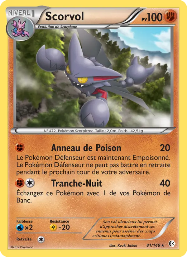 Scorvol — Carte Pokémon 81 Frontières Franchies