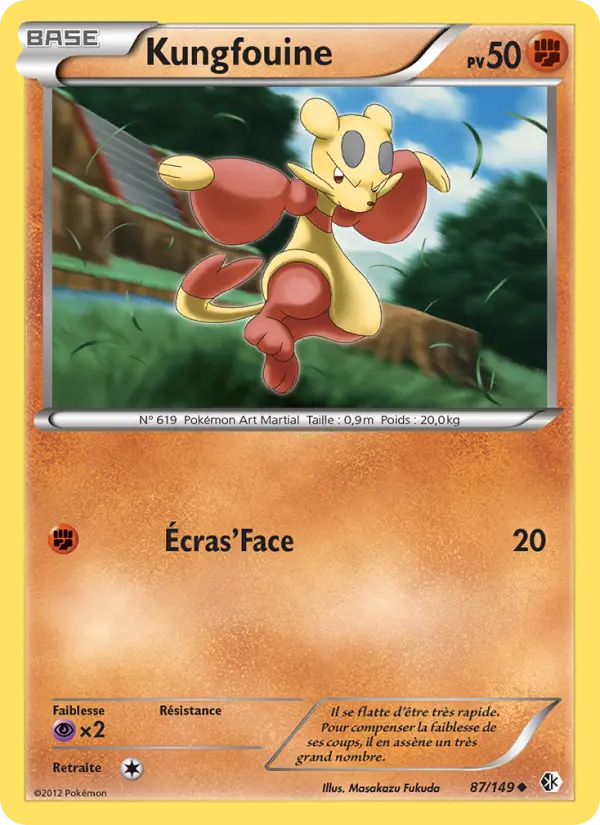 Kungfouine — Carte Pokémon 87 Frontières Franchies