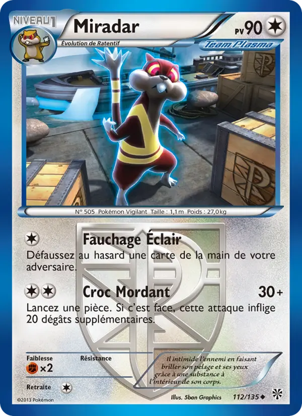 Miradar — Carte Pokémon 112 Tempète Plasma