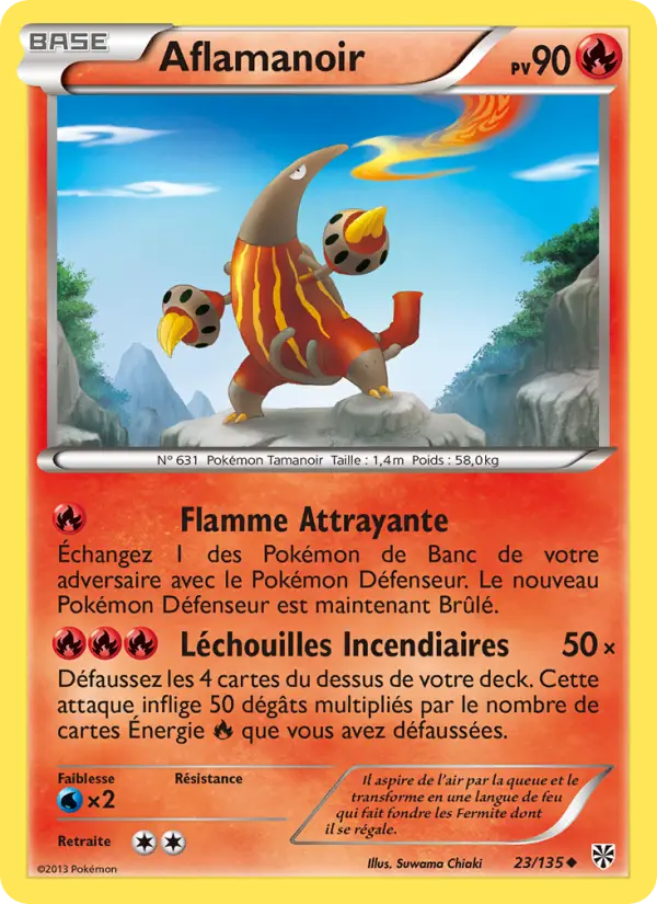 Aflamanoir — Carte Pokémon 23 Tempète Plasma