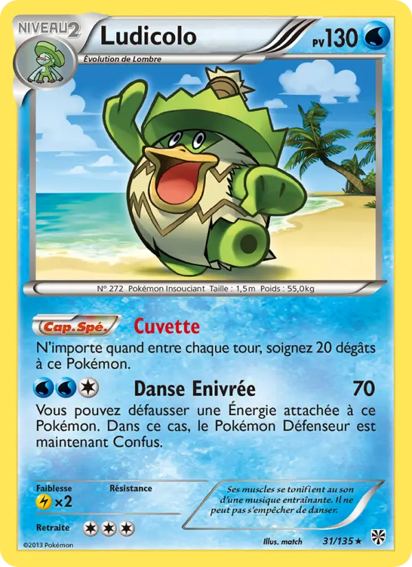 Ludicolo — Carte Pokémon 31 Tempète Plasma