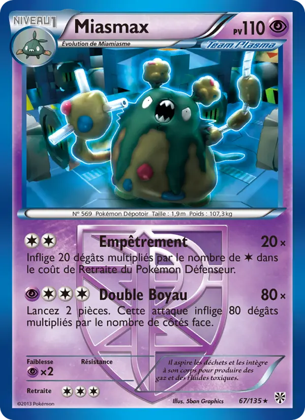 Miasmax — Carte Pokémon 67 Tempète Plasma