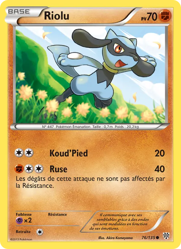 Riolu — Carte Pokémon 76 Tempète Plasma
