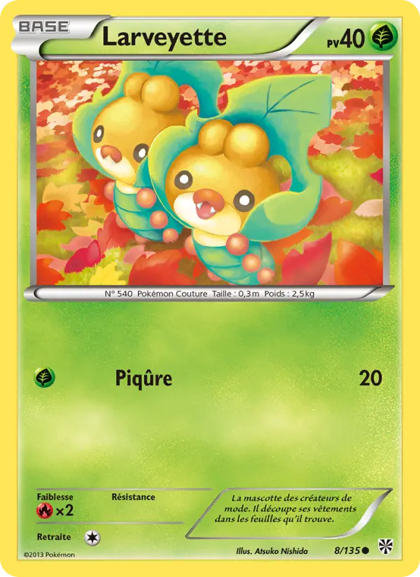 Larveyette — Carte Pokémon 8 Tempète Plasma