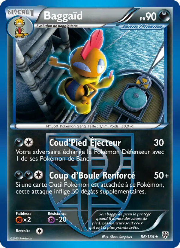 Baggaïd — Carte Pokémon 86 Tempète Plasma
