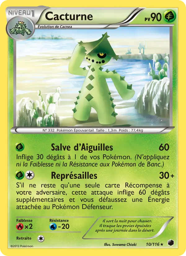 Cacturne — Carte Pokémon 10 Glaciation Plasma