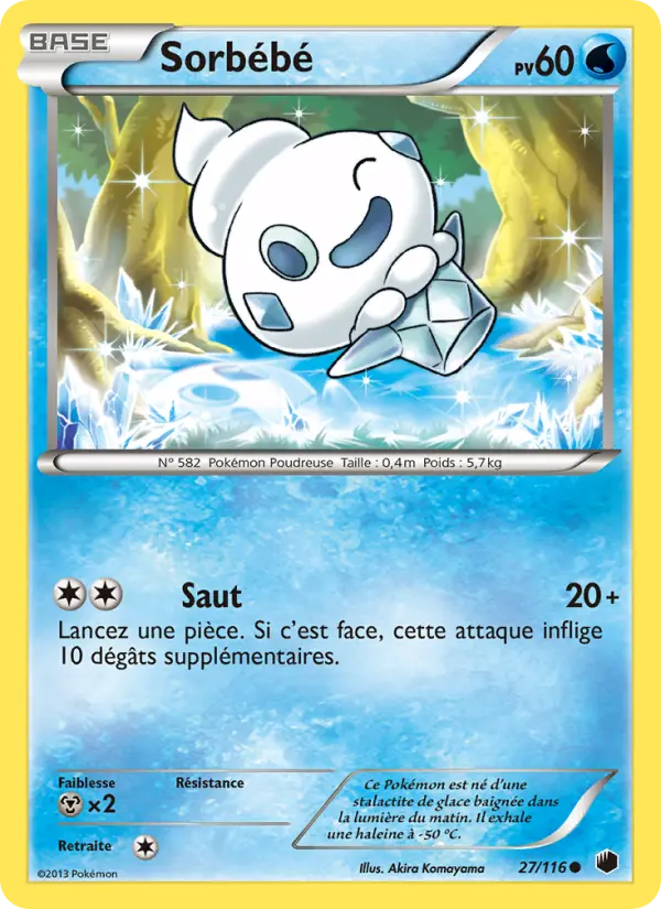 Sorbébé — Carte Pokémon 27 Glaciation Plasma
