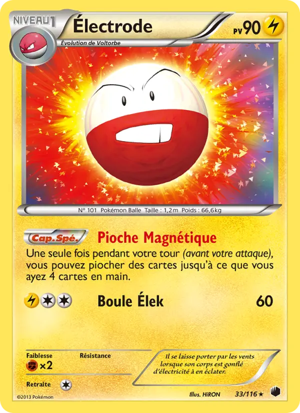 Électrode — Carte Pokémon 33 Glaciation Plasma