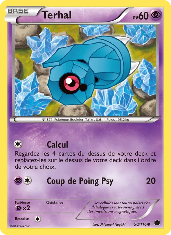 Terhal — Carte Pokémon 50 Glaciation Plasma