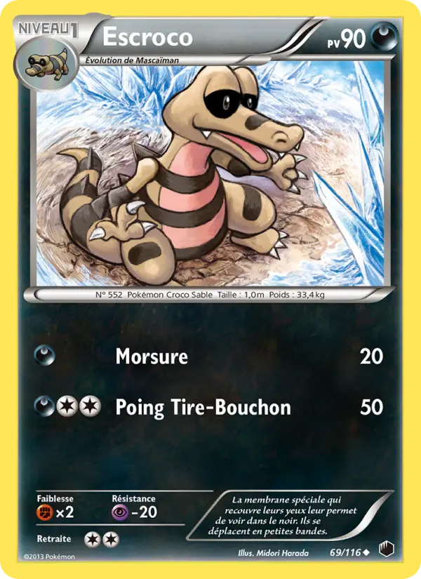 Escroco — Carte Pokémon 69 Glaciation Plasma