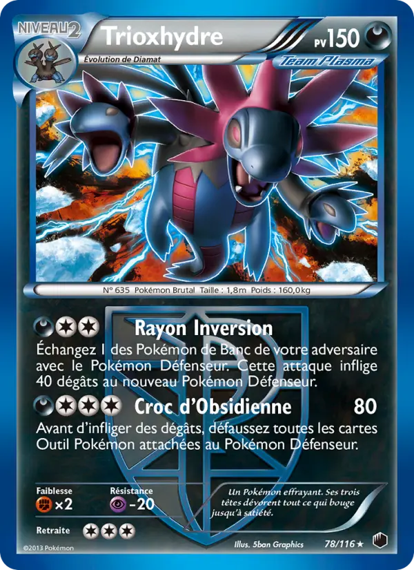 Trioxhydre — Carte Pokémon 78 Glaciation Plasma