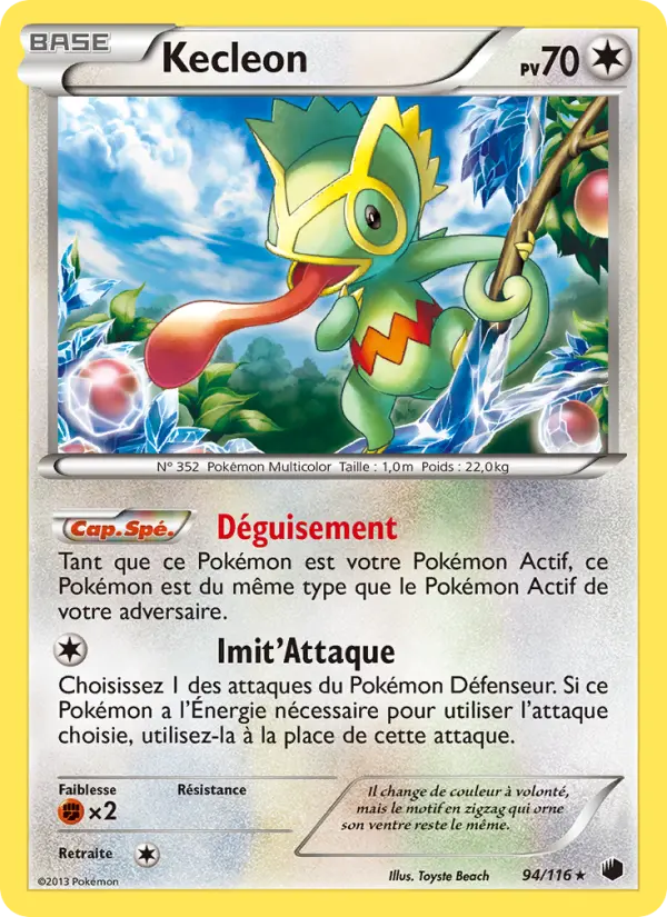 Kecleon — Carte Pokémon 94 Glaciation Plasma