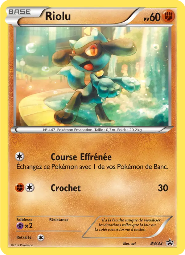 Riolu — Carte Pokémon BW33 Promo BW
