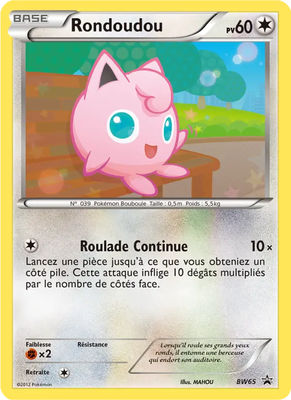 Rondoudou — Carte Pokémon BW65 Promo BW