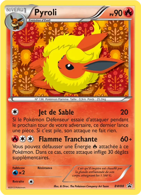 Pyroli — Carte Pokémon BW88 Promo BW
