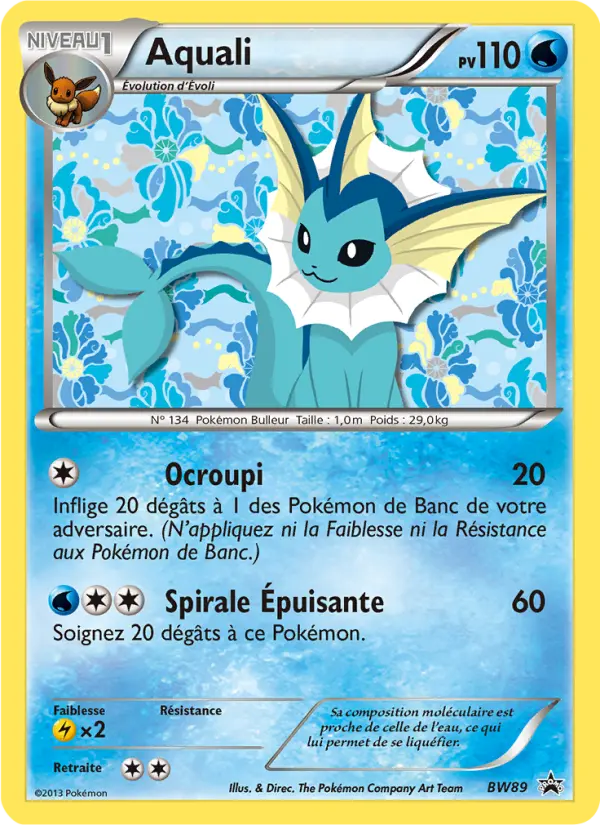 Aquali — Carte Pokémon BW89 Promo BW