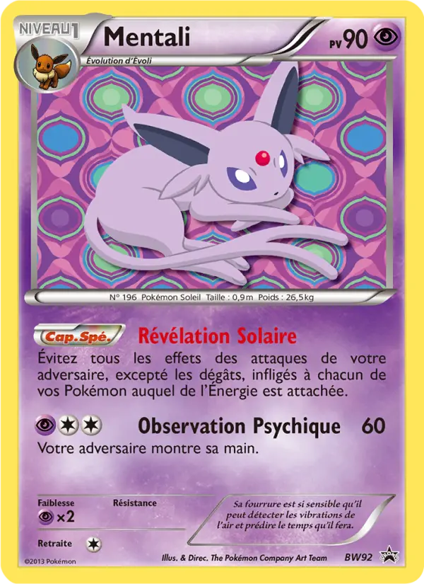 Mentali — Carte Pokémon BW92 Promo BW