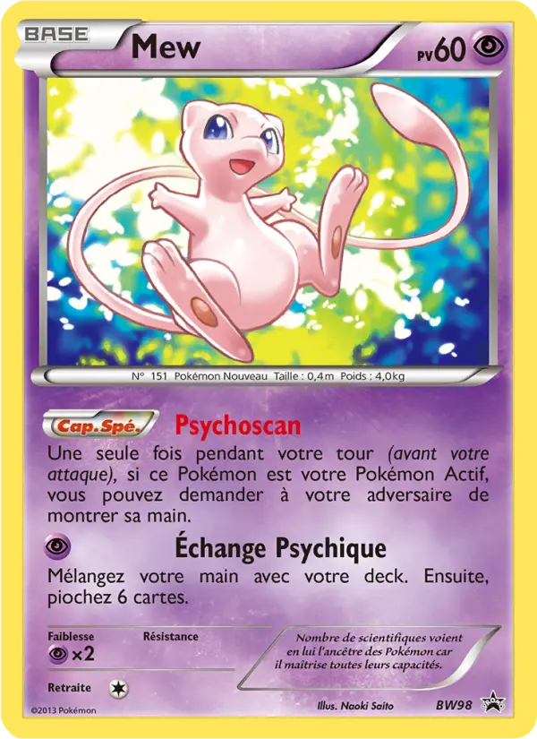 Mew — Carte Pokémon BW98 Promo BW
