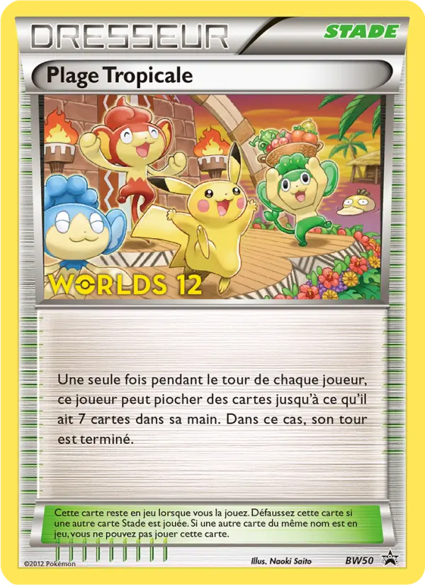 Plage Tropicale — Carte Pokémon BW50 Promo BW