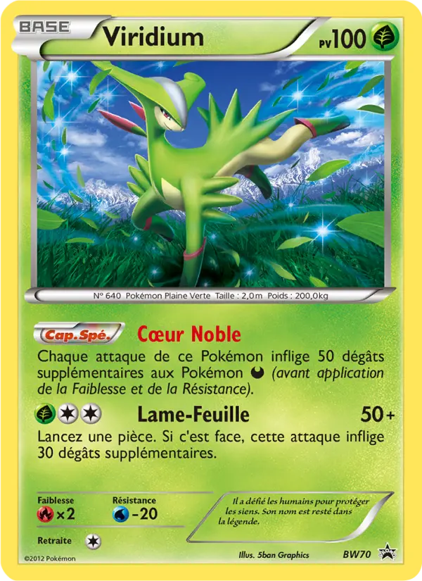 Viridium — Carte Pokémon BW70 Promo BW